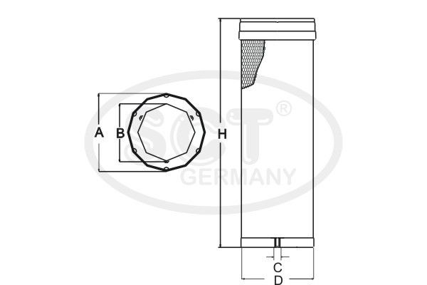 SCT GERMANY Sekundārā gaisa filtrs SW 3830